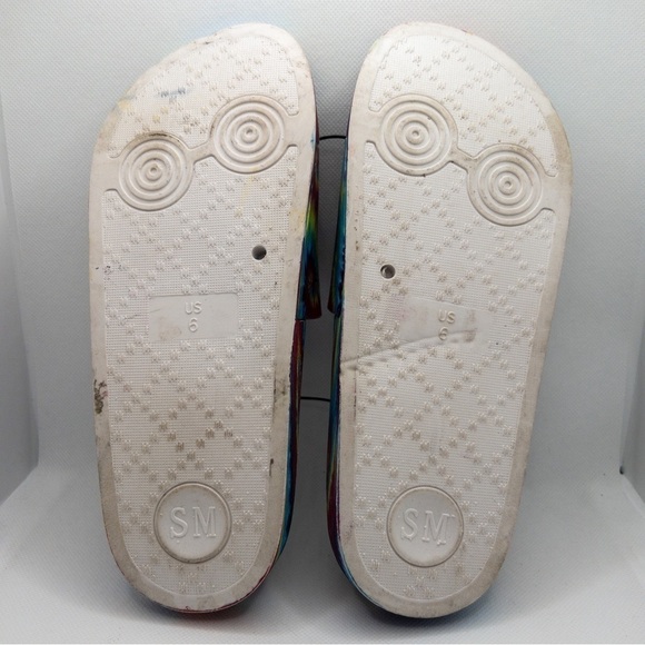 Steve Madden Womens Sofi Tie Dye Molded Slide Sandal Size 6 - Picture 6 of 7